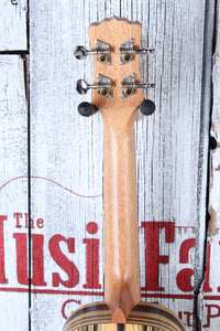 Luna Uke Crescent Black White Ebony Concert Ukulele UKE EX BWE with Gig Bag