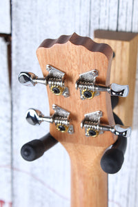 Luna Uke Crescent Black White Ebony Concert Ukulele UKE EX BWE with Gig Bag