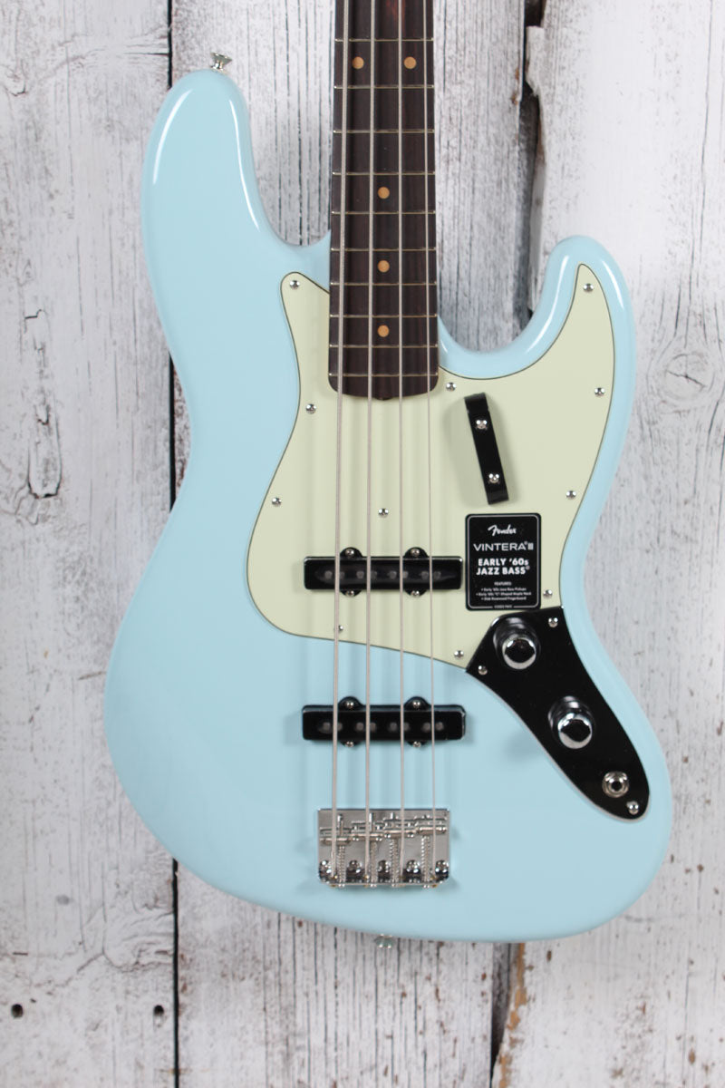 Fender Vintera III Early '60s Jazz Bass 4 String Electric Bass Guitar w Gig Bag Main image