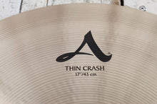Load image into Gallery viewer, Zildjian A Zildjian Thin Crash Cymbal 17 Inch Thin Crash Drum Cymbal A0224