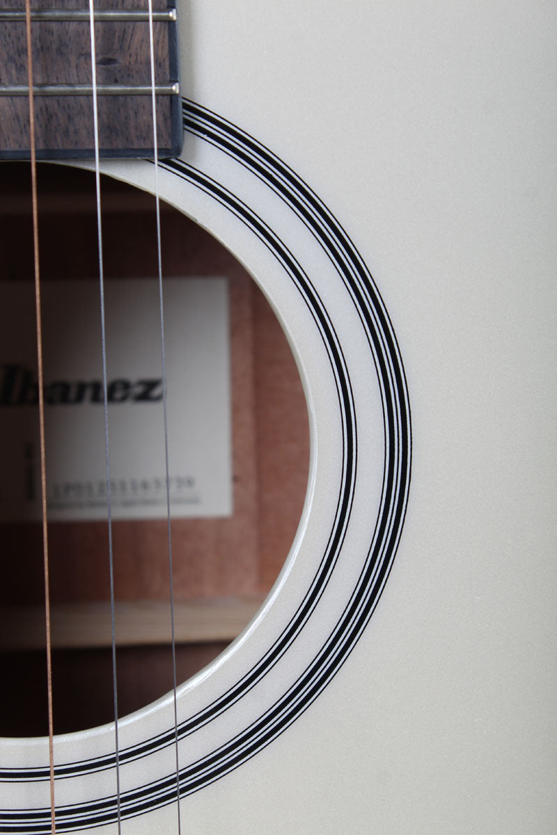 Ibanez AJ70M2E Jumbo Acoustic Electric Guitar Solid Spruce Top Pearl White