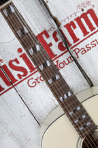 Ibanez AJ70M2E Jumbo Acoustic Electric Guitar Solid Spruce Top Pearl White