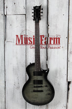 Load image into Gallery viewer, ESP LTD EC-200DX Solid Body Electric Guitar Flame Maple Top Charcoal Burst