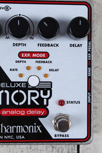 Electro Harmonix Deluxe Memory Boy Electric Guitar Analog Delay Effects Pedal