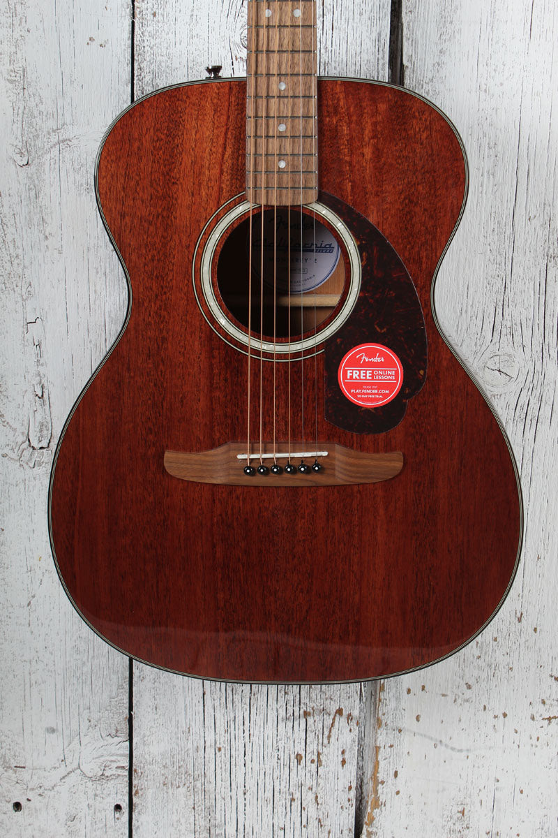 Fender California Deluxe Monterey E Mahogany Acoustic Electric Guitar Natural