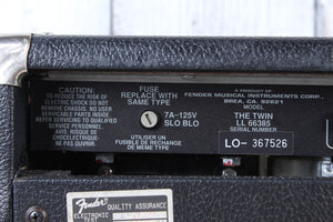Fender The Twin Electric Guitar Amplifier 100 Watt 2 x1 2 Tube Combo Amp