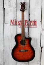 Load image into Gallery viewer, Dean EQA Exotica Quilt Ash Acoustic Electric Guitar Trans Brazilian Burst