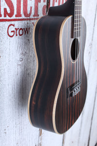 Kala Striped Ebony Tenor Ukulele Satin Finish Uke KA-EBY-T