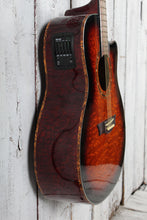 Load image into Gallery viewer, Dean EQA Exotica Quilt Ash Acoustic Electric Guitar Trans Brazilian Burst