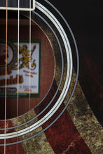 Load image into Gallery viewer, Oscar Schmidt Concert Cutaway Acoustic Electric Guitar USA Flag Graphic