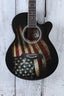 Oscar Schmidt Concert Cutaway Acoustic Electric Guitar USA Flag Graphic