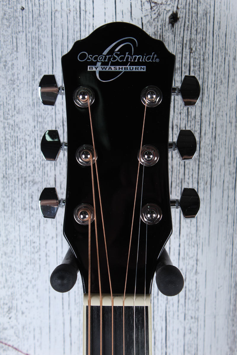 Oscar Schmidt Concert Cutaway Acoustic Electric Guitar USA Flag Graphic