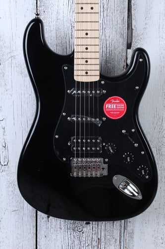 Fender Squier Sonic Stratocaster HSS Electric Guitar Black with Black Pickguard