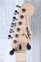 Fender Squier Sonic Stratocaster HSS Electric Guitar Black with Black Pickguard