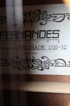 Fernandes Palisade D30-12 12 String Acoustic Electric Guitar with Hardshell Case