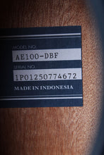 Load image into Gallery viewer, Ibanez AE Series AE100 Acoustic Electric Guitar Dark Tide Blue Flat Finish