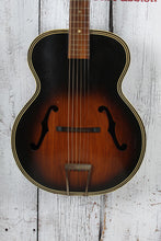 Load image into Gallery viewer, Harmony Vintage H1215 Archtop Acoustic Guitar Tobacco Burst with Hardshell Case