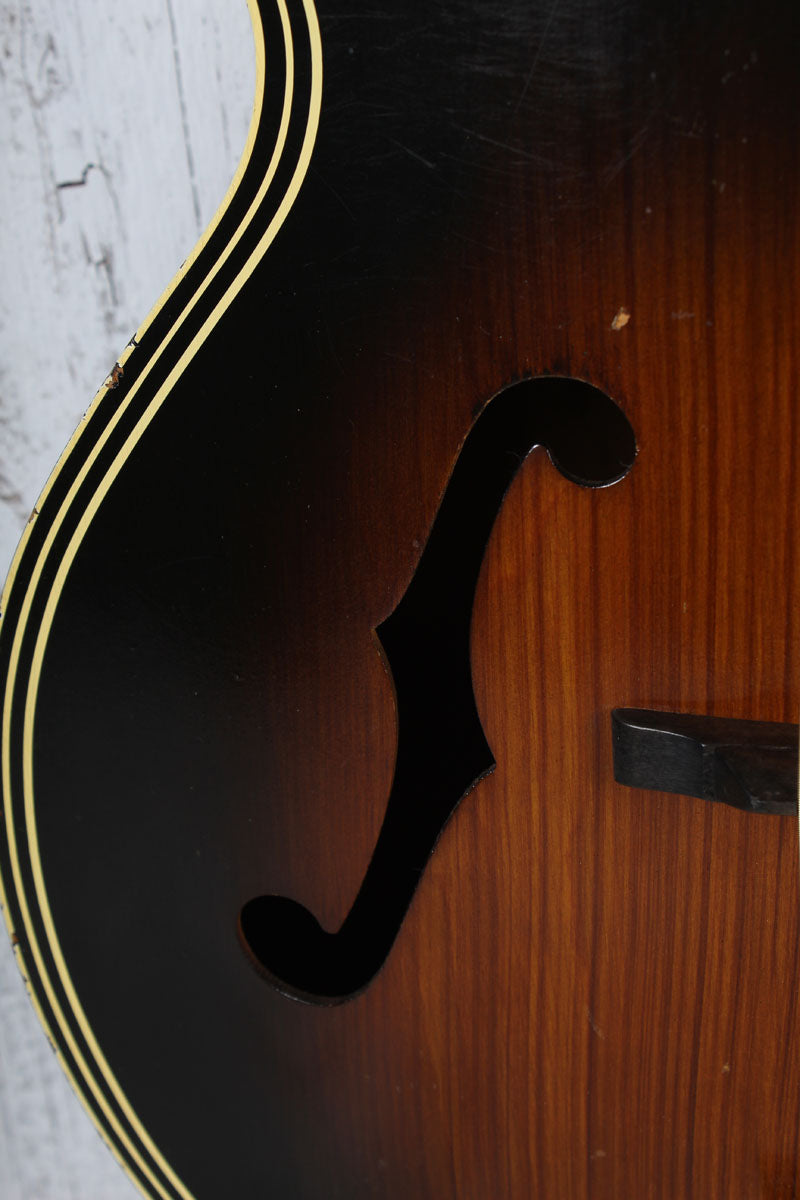 Harmony Vintage H1215 Archtop Acoustic Guitar Tobacco Burst with Hardshell Case