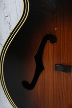 Load image into Gallery viewer, Harmony Vintage H1215 Archtop Acoustic Guitar Tobacco Burst with Hardshell Case
