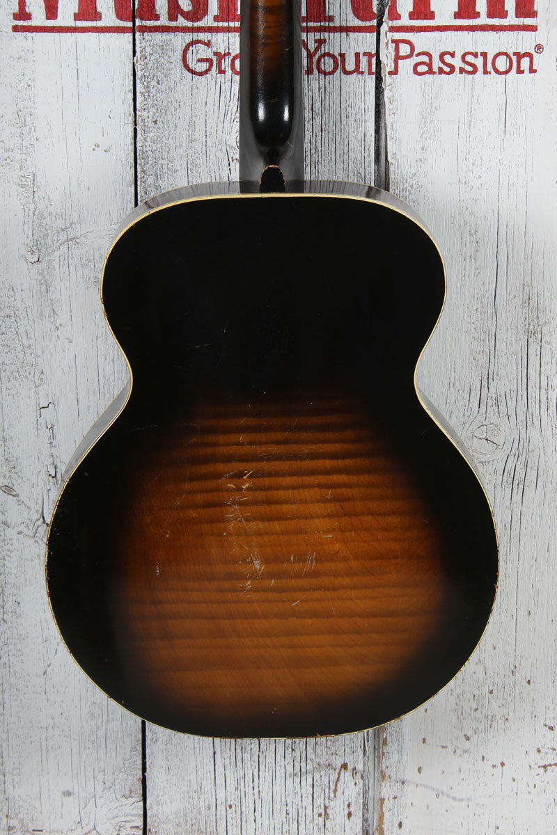 Harmony Vintage H1215 Archtop Acoustic Guitar Tobacco Burst with Hardshell Case