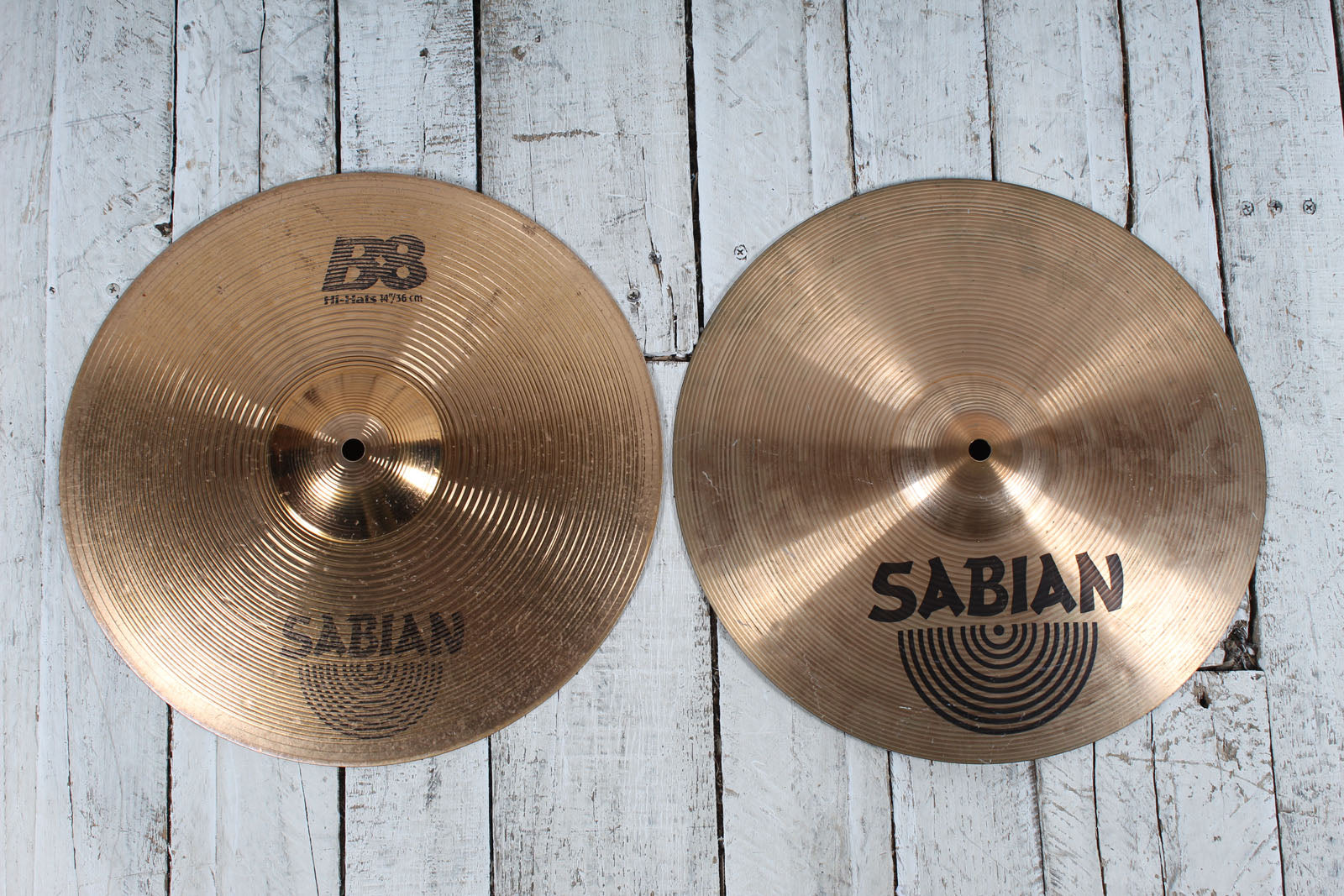 Sabian B8 14 Inch Hi-Hat Cymbal Pair 14" HiHat Drum Cymbals
