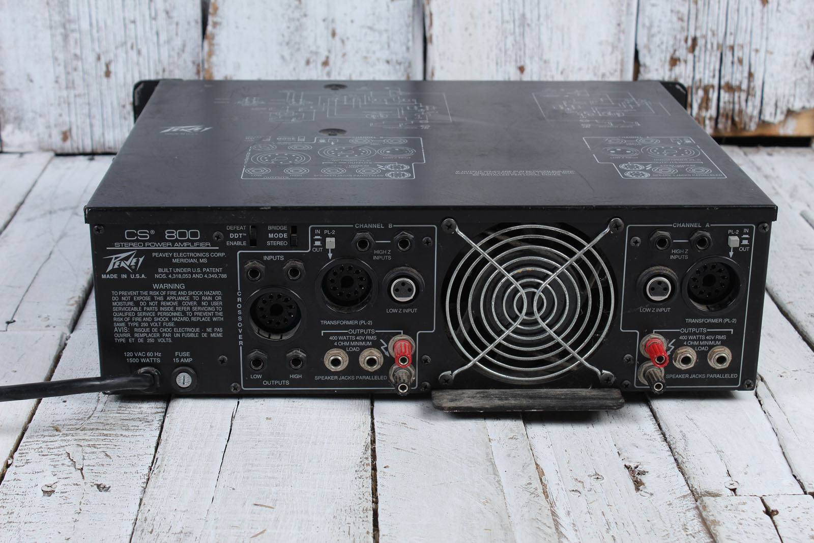 Peavey CS-800 Power Amplifier 800 Watt 2 Channel Stereo Power