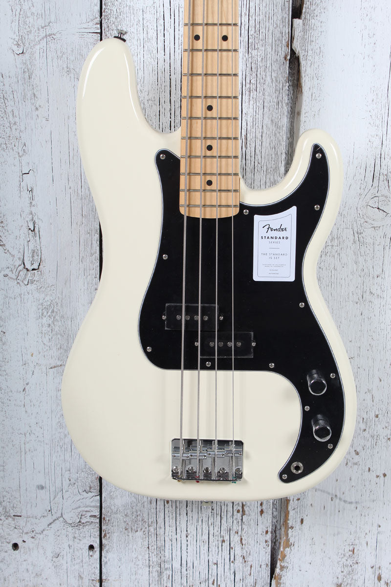 Fender Standard Precision Bass 4 String Electric Bass Guitar Olympic White Main image