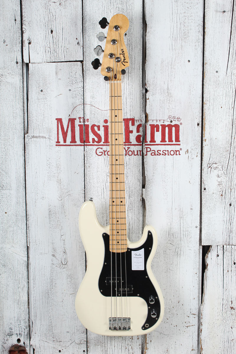 Fender Standard Precision Bass 4 String Electric Bass Guitar Olympic White