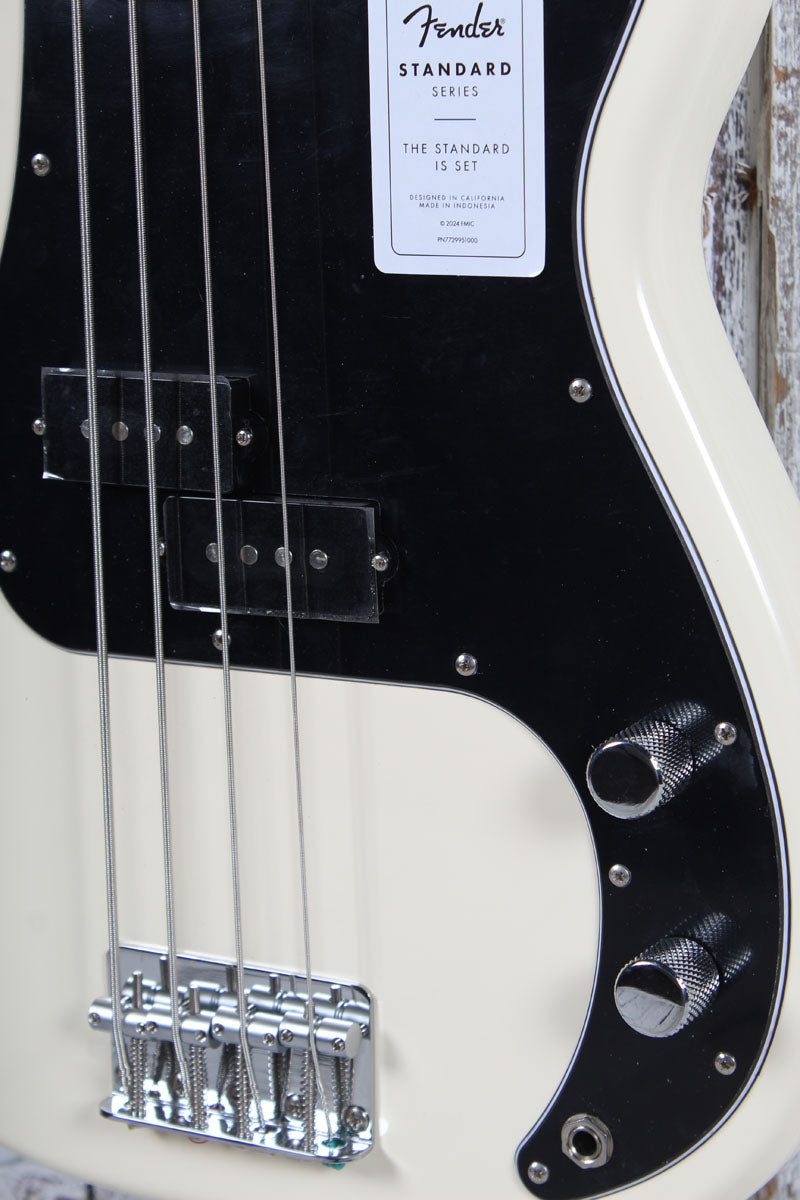 Fender Standard Precision Bass 4 String Electric Bass Guitar Olympic White