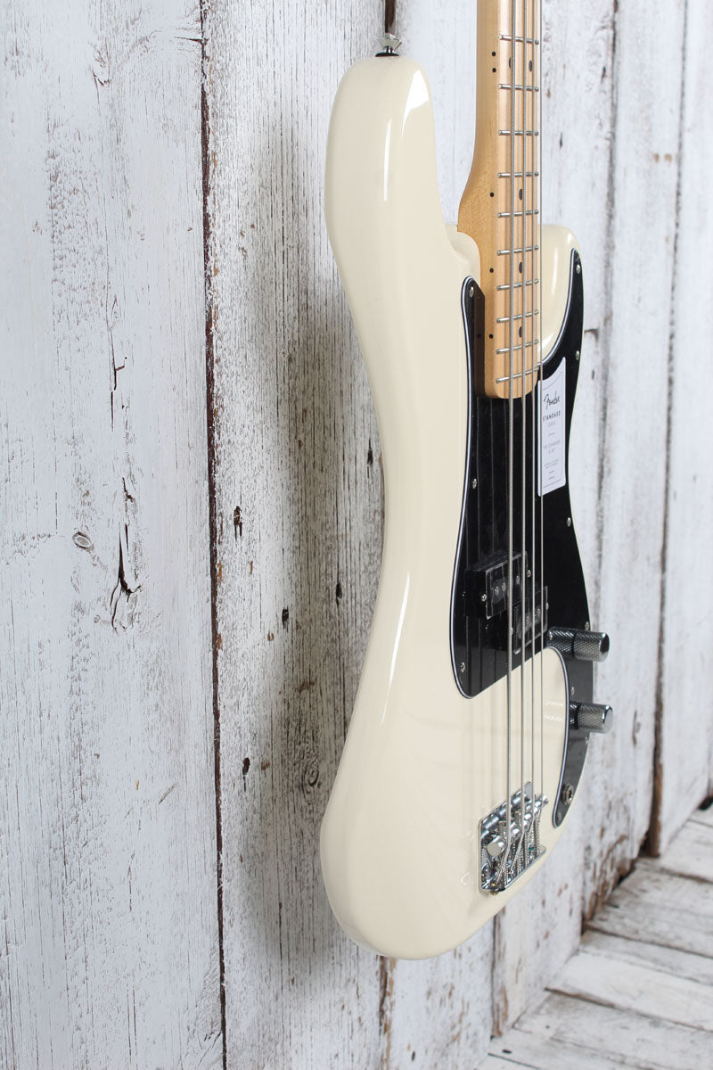 Fender Standard Precision Bass 4 String Electric Bass Guitar Olympic White