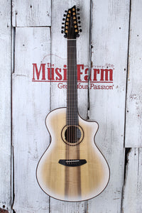 Breedlove Oregon Concerto White Sand 12 String Acoustic Electric Guitar w Case