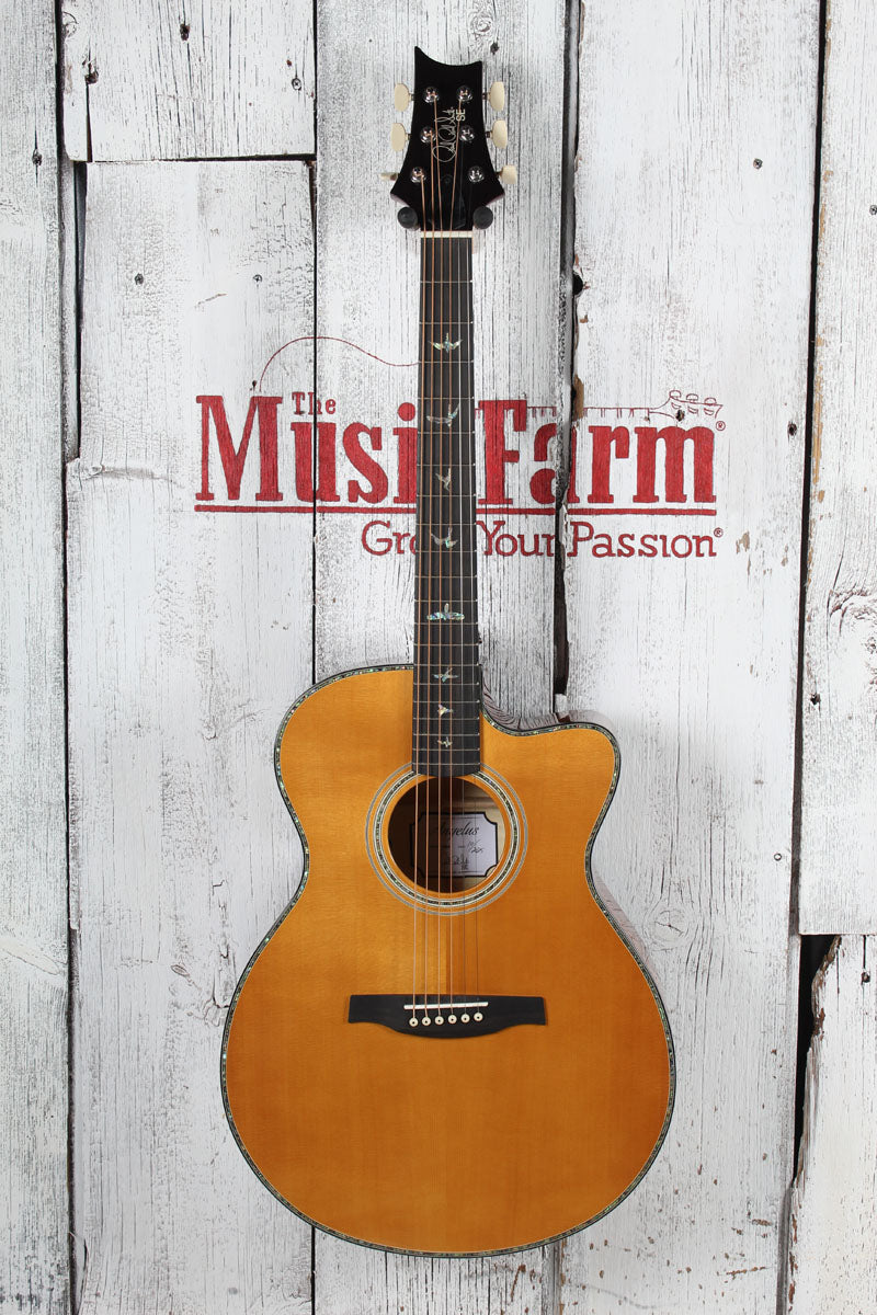 PRS Angelus SE A50E Acoustic Electric Guitar Black Gold Burst w Hardshell Case