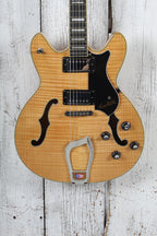 Hagstrom Viking Deluxe Semi-Hollow Body Electric Guitar with Hardshell Case