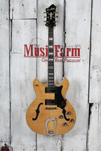 Hagstrom Viking Deluxe Semi-Hollow Body Electric Guitar with Hardshell Case