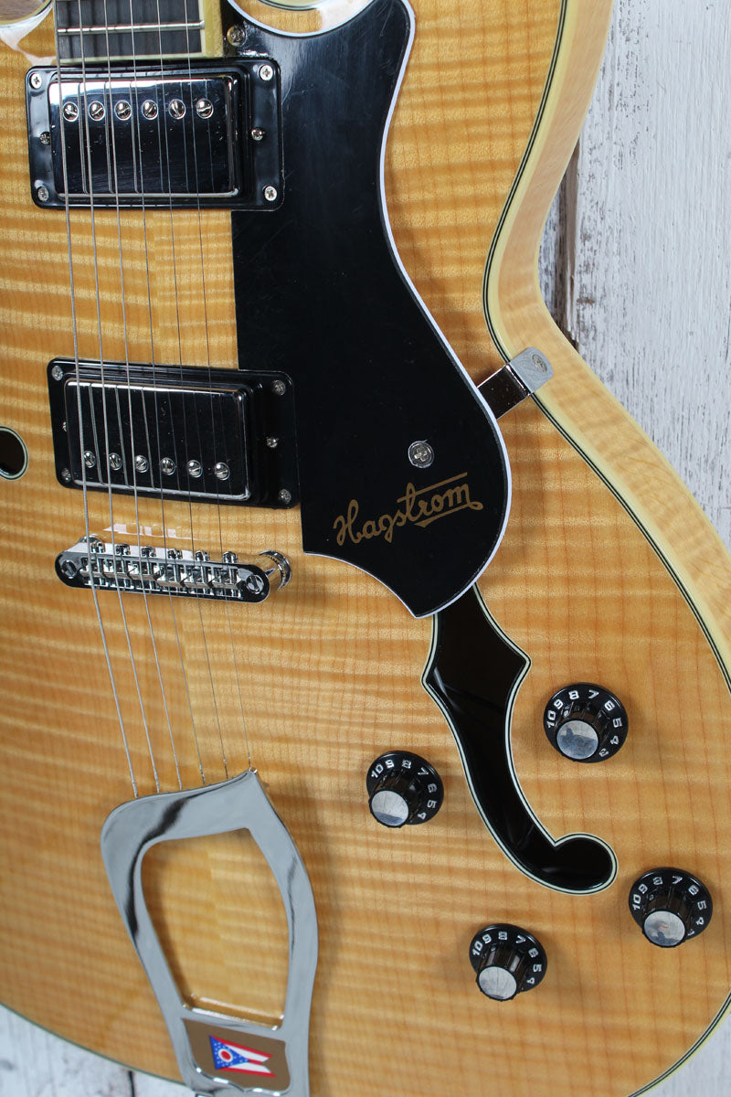 Hagstrom Viking Deluxe Semi-Hollow Body Electric Guitar with Hardshell Case