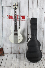 Load image into Gallery viewer, DBZ Diamond Renegade ST Plus Electric Guitar White with Silver Stripes with Case