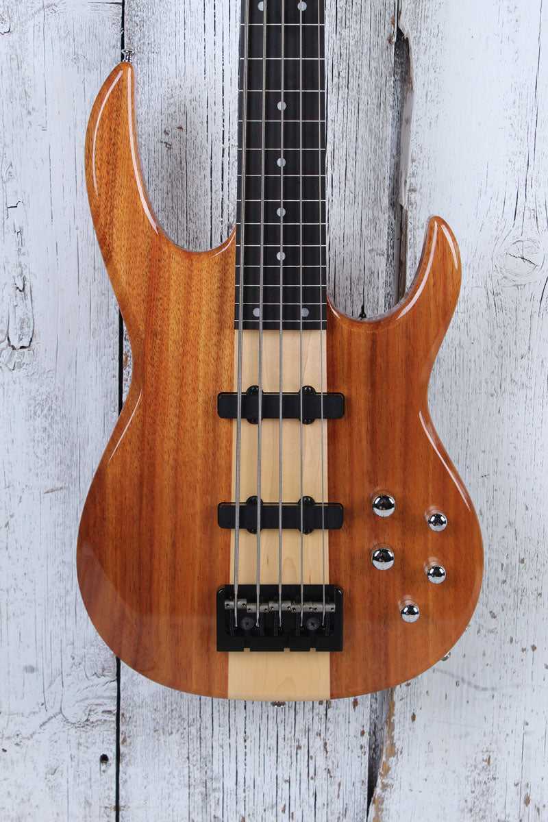 Carvin LB75 Fretless 5 String Electric Bass Guitar Natural with Hardshell Case
