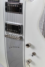 Load image into Gallery viewer, DBZ Diamond Renegade ST Plus Electric Guitar White with Silver Stripes with Case