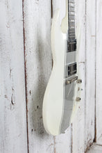 Load image into Gallery viewer, DBZ Diamond Renegade ST Plus Electric Guitar White with Silver Stripes with Case