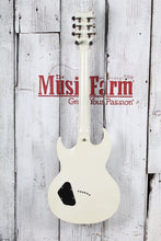 Load image into Gallery viewer, DBZ Diamond Renegade ST Plus Electric Guitar White with Silver Stripes with Case