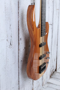 Carvin LB75 Fretless 5 String Electric Bass Guitar Natural with Hardshell Case