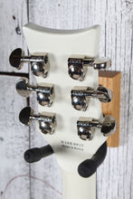 Load image into Gallery viewer, DBZ Diamond Renegade ST Plus Electric Guitar White with Silver Stripes with Case