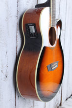 Load image into Gallery viewer, Washburn EA15 ATB Mini Jumbo Acoustic Electric Guitar Flame Maple Tobacco Burst