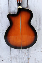 Load image into Gallery viewer, Washburn EA15 ATB Mini Jumbo Acoustic Electric Guitar Flame Maple Tobacco Burst