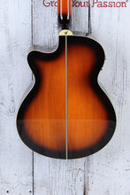 Load image into Gallery viewer, Washburn EA15 ATB Mini Jumbo Acoustic Electric Guitar Flame Maple Tobacco Burst