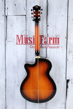 Load image into Gallery viewer, Washburn EA15 ATB Mini Jumbo Acoustic Electric Guitar Flame Maple Tobacco Burst