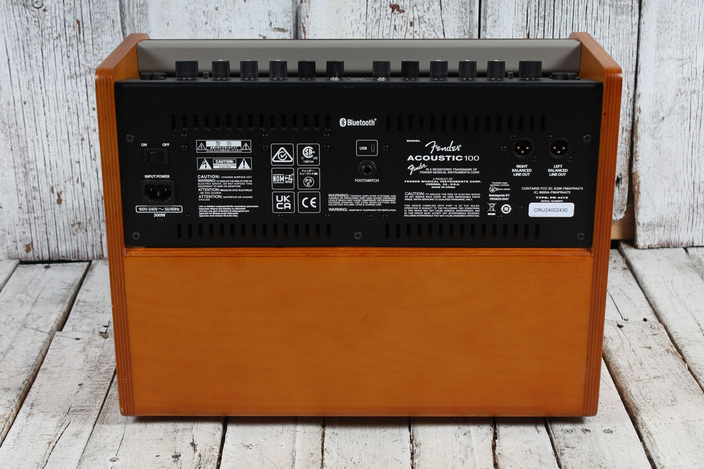 Fender 2024 Acoustic 100 Acoustic Guitar Amplifier 100 Watt 1x8 Amp w Bluetooth