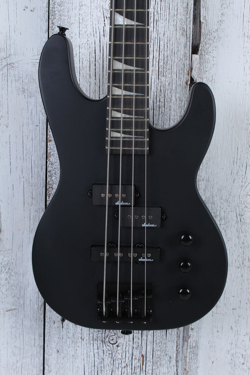 Jackson 2024 JS Series Concert Bass Minion JS1X Electric Bass Guitar Satin Black