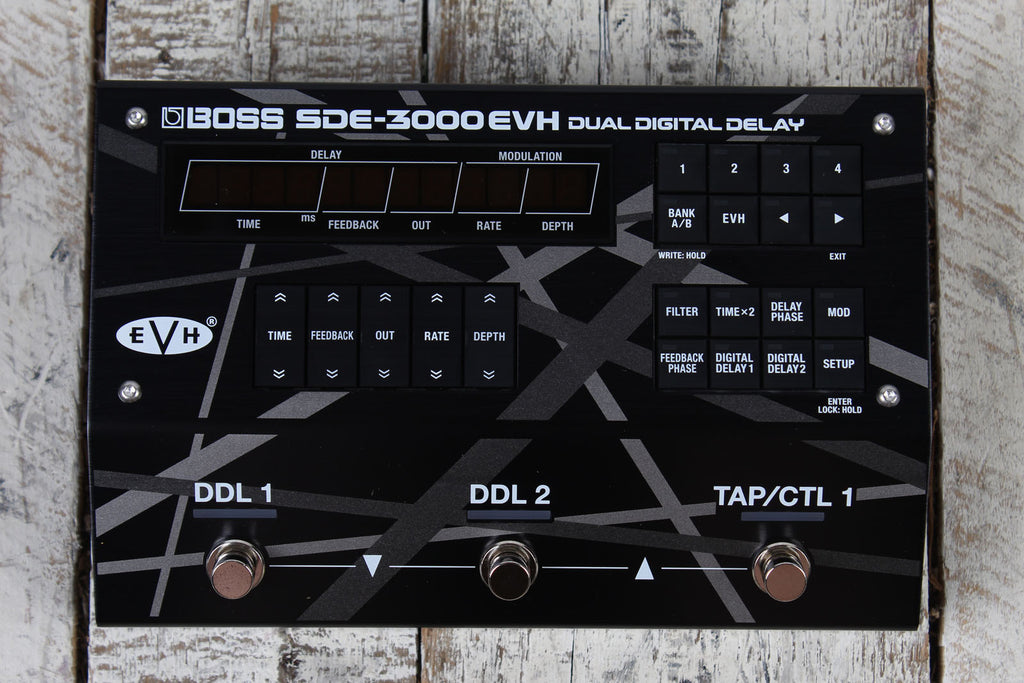 Boss SDE-3000 EVH Dual Digital Delay Pedal Electric Guitar Delay Effects Pedal