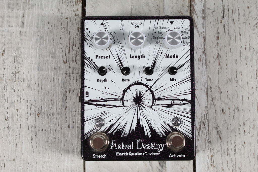 EarthQuaker Astral Destiny Electric Guitar Reverb Effects Pedal Purple Sparkle